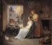 Młoda włoszka being adorn by her mother - Albert Kühler — widok dzieła