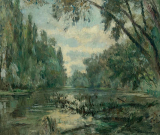 Brzegi rzeki Iton w pobliżu Hondouville-sur-Iton - Albert Lebourg — widok dzieła