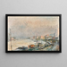 La Seine au Bas-Meudon en hiver, effet de neige et de gel - Albert Lebourg — oprawiony obraz na ścianie