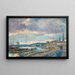 Port w Rouen - Albert Lebourg — oprawiony obraz na ścianie