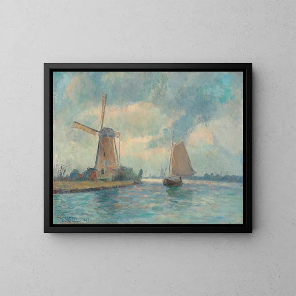 Moulin à Delft - Albert Lebourg — oprawiony obraz na ścianie