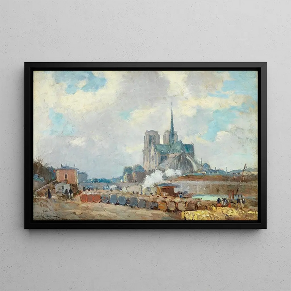 Notre-Dame de Paris - Albert Lebourg — oprawiony obraz na ścianie