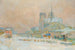 widoku Notre-Dame de Paris z Quai de la Tournelle, efekt śniegu - Albert Lebourg — widok dzieła