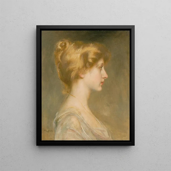 Portret blondynki - Albert Lynch — oprawiony obraz na ścianie