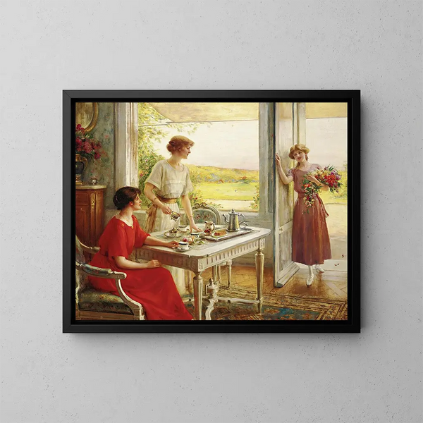 L'heure du thé - Albert Lynch — oprawiony obraz na ścianie