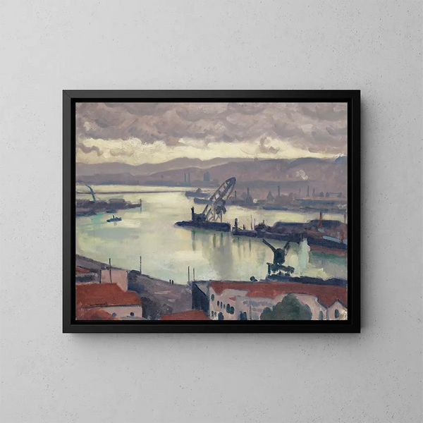 Alger, pochmurny czas - Albert Marquet — oprawiony obraz na ścianie