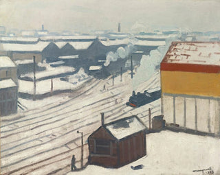 La Gare Montparnasse sous la neige - Albert Marquet — widok dzieła