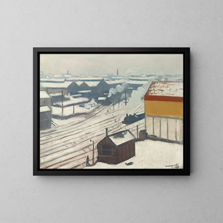 La Gare Montparnasse sous la neige - Albert Marquet — oprawiony obraz na ścianie