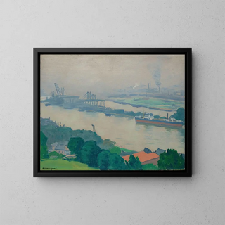 La Seine à Croisset près de Rouen - Albert Marquet — oprawiony obraz na ścianie