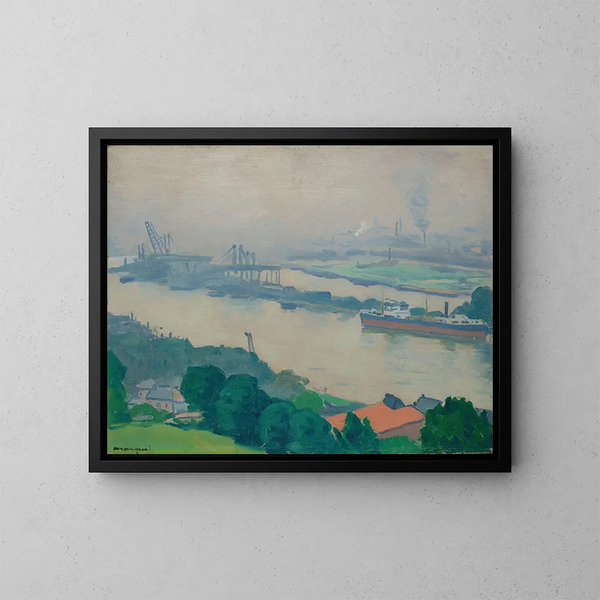 La Seine à Croisset près de Rouen - Albert Marquet — oprawiony obraz na ścianie
