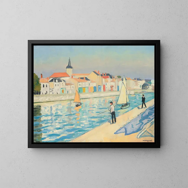 Rybacy na linie w La Chaume - Albert Marquet — oprawiony obraz na ścianie