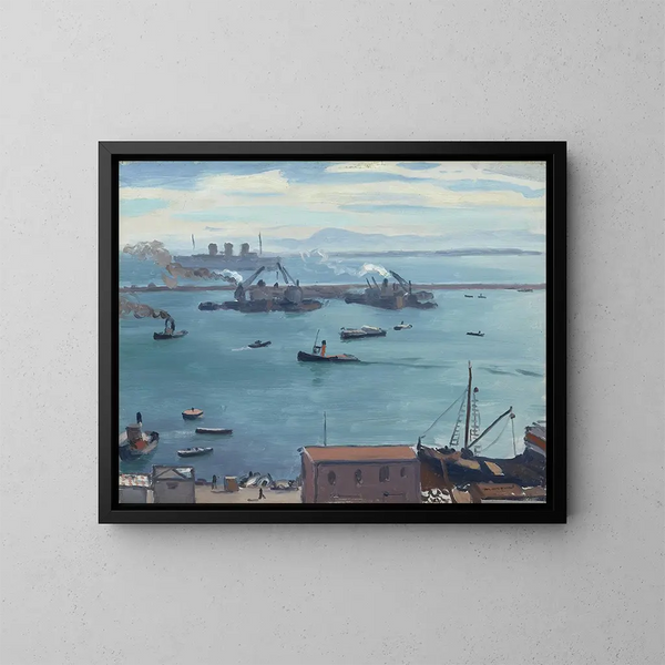 Trzy kominy - Albert Marquet — oprawiony obraz na ścianie