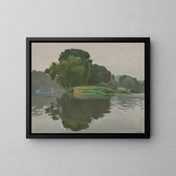 Le Poissy - Albert Marquet — oprawiony obraz na ścianie