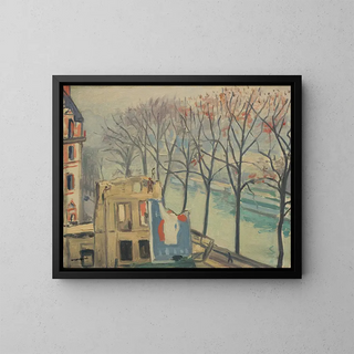 Rozbiórki domów, nabrzeże de Conti, Paryż - Albert Marquet — oprawiony obraz na ścianie