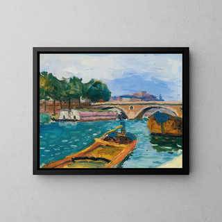Most na Sekwanie w Paryżu - Albert Marquet — oprawiony obraz na ścianie