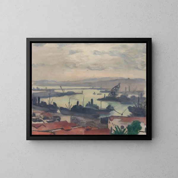 Port w Algierze - Albert Marquet — oprawiony obraz na ścianie