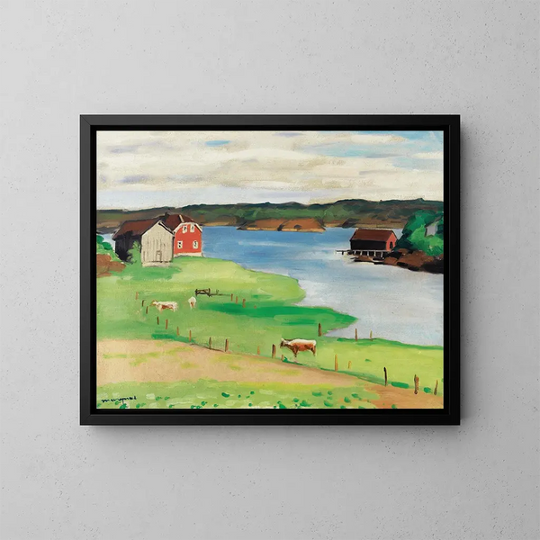 Pastwiska w Hesnes - Albert Marquet — oprawiony obraz na ścianie