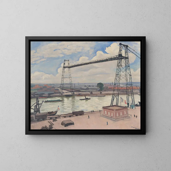 Most Transbordeur w Rouen - Albert Marquet — oprawiony obraz na ścianie