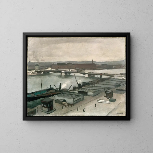 Les quais à Rouen - Albert Marquet — oprawiony obraz na ścianie
