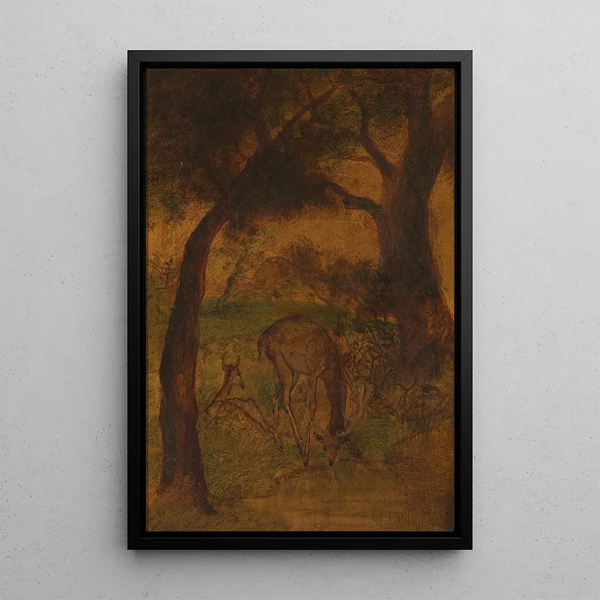 Reprodukcja obrazu Jeleń pijący - Albert Pinkham Ryder