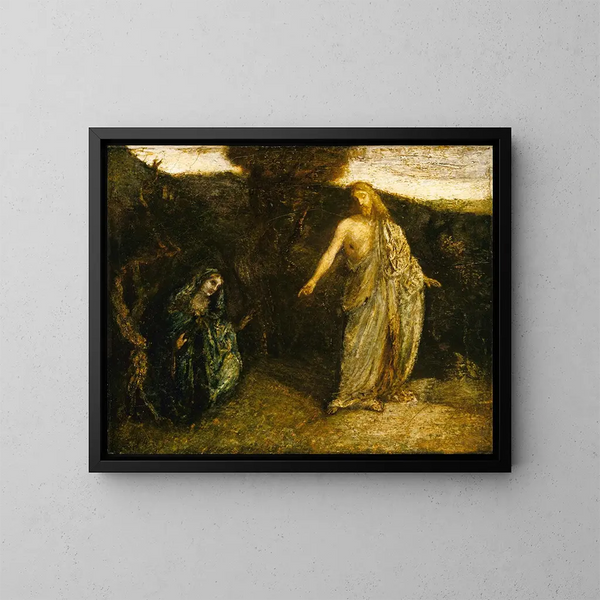 Ukazujący Chrystusa pojawiającego się Marii - Albert Pinkham Ryder — oprawiony obraz na ścianie