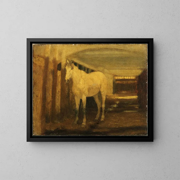 Biały koń - Albert Pinkham Ryder — oprawiony obraz na ścianie