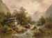 Młyn nad strumieniem - Albert Rieger — widok dzieła
