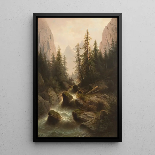 Reprodukcja obrazu Ruisseau de montagne - Albert Rieger