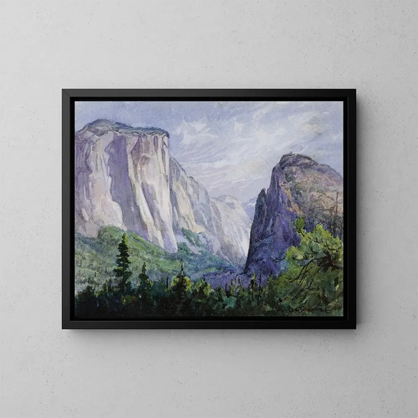 Yosemite z dawnej Inspiration Road - Albert Thomas de Rome — oprawiony obraz na ścianie