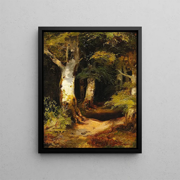 Waldweg - Albert Zimmermann — oprawiony obraz na ścianie