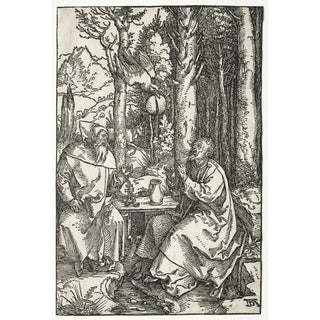 Albrecht Drer - The Visit of St Anthony to St Paul the Hermit.webp