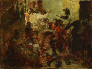 szkic tawerny w Rzymie - Aleksander Gierymski — widok dzieła