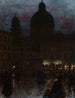 Wittelsbacher Platz w Monachium nocą - Aleksander Gierymski — widok dzieła