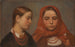 Tęczowe głowy dwóch młodych dziewcząt - Aleksander Kotsis — widok dzieła