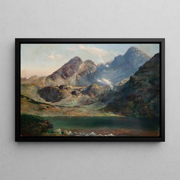Aleksander Mroczkowski - Zielony Staw Green Lake at the Foot of Mounts Kocielec i winica.webp