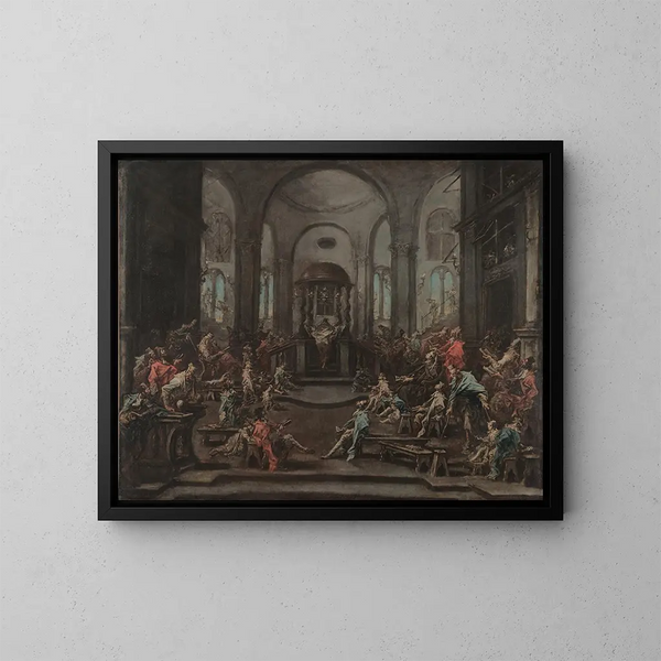 wnętrza synagogi - Alessandro Magnasco — oprawiony obraz na ścianie