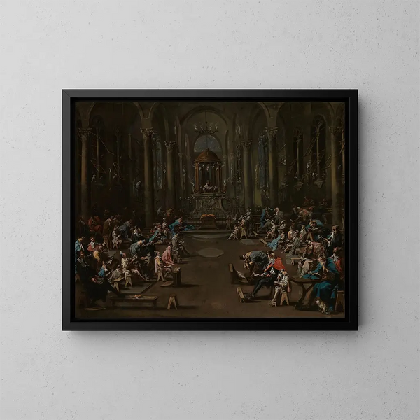 La Synagogue - Alessandro Magnasco — oprawiony obraz na ścianie