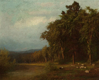 Bétail paissant en fin d'après-midi - Alexander Helwig Wyant — widok dzieła