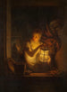 Kobieta z latarnią - Alexander Laurus — widok dzieła