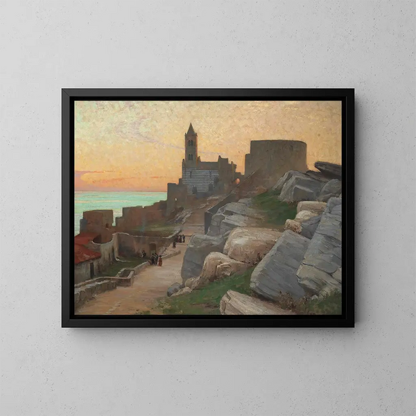 Saint Pierre de Portovenere, Toskania - Alexander Mann — oprawiony obraz na ścianie
