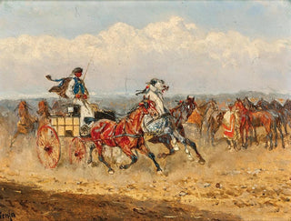 Targ koni węgierskich - Alexander von Bensa — widok dzieła
