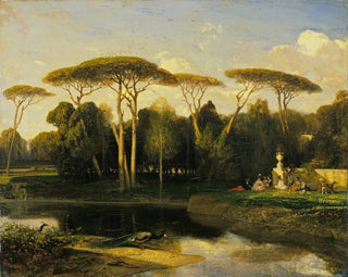 La villa Doria Pamphilj à Rome - Alexandre-Gabriel Decamps — widok dzieła