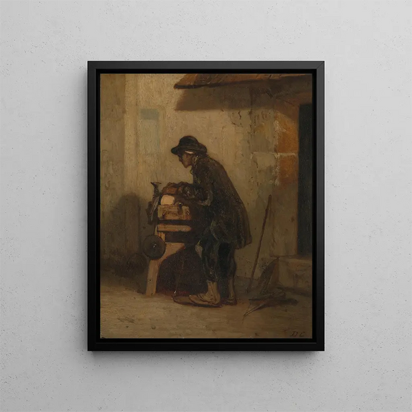 L'aiguiseur de ciseaux - Alexandre-Gabriel Decamps — oprawiony obraz na ścianie