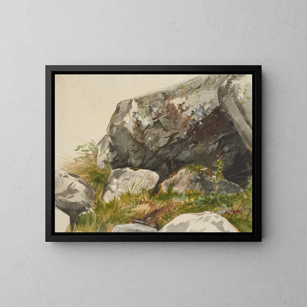 krajobrazu skalistego - Alexandre Cabanel — oprawiony obraz na ścianie