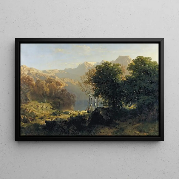 Jezioro Lucerne - Alexandre Calame — oprawiony obraz na ścianie