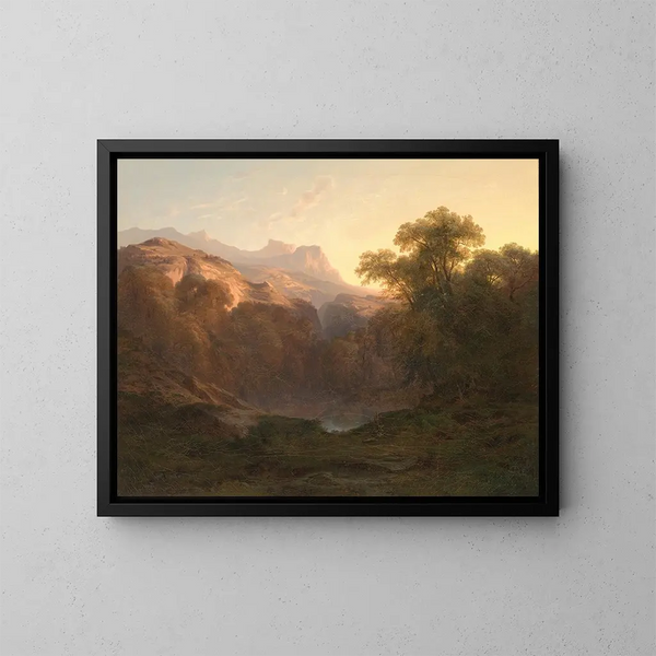 pejzaż górski - Alexandre Calame — oprawiony obraz na ścianie