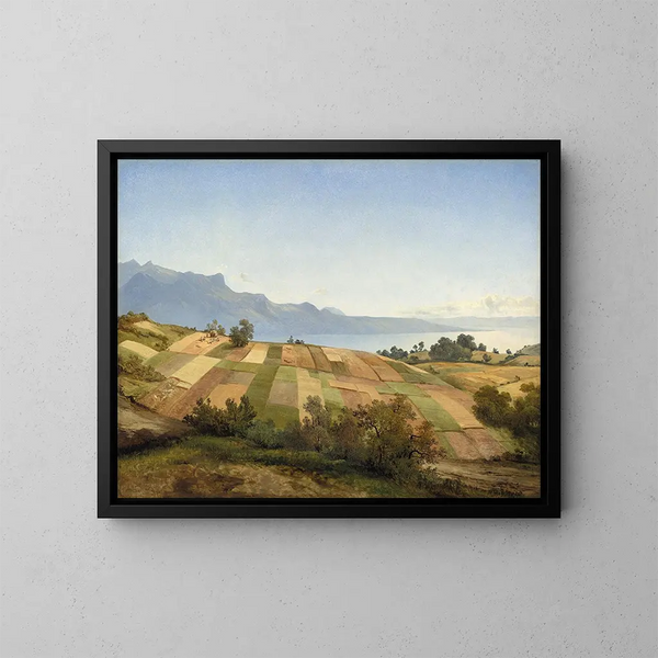 pejzaż szwajcarski - Alexandre Calame — oprawiony obraz na ścianie