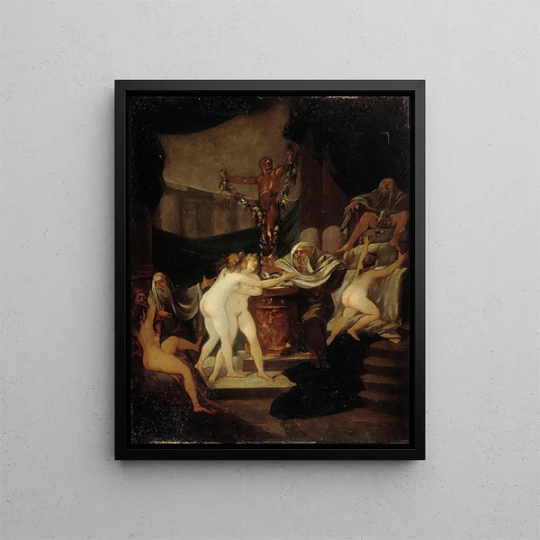La Fête de Bacchus - Alexandre-Évariste Fragonard — oprawiony obraz na ścianie