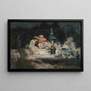 Alexandre Falguire - Figures Seated Around a Lamp.webp