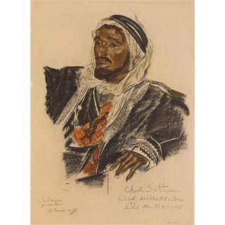 Alexandre Jacovleff - Cheikh Sattane Chef de la tribu Haddidine Palmyre.webp